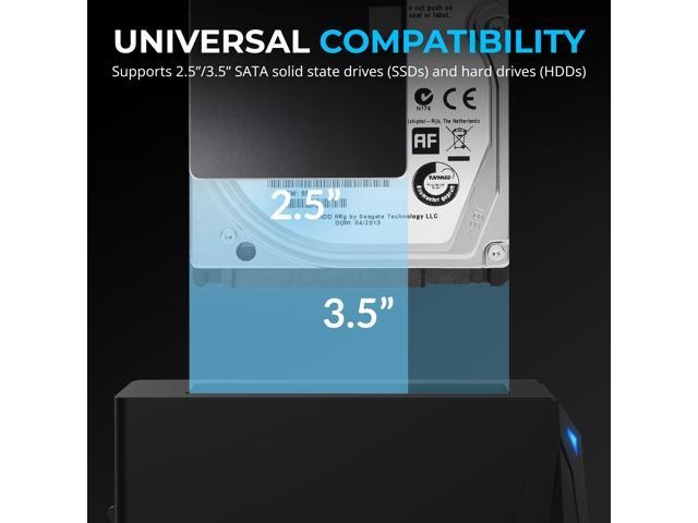 SABRENT USB-C Hard Drive Docking Station, 2.5'/3.5' Inch SATA SSD & HDD Tool Free 10Gbps Docking Station, Hot Swappable, Supports 20TB Drives, for...