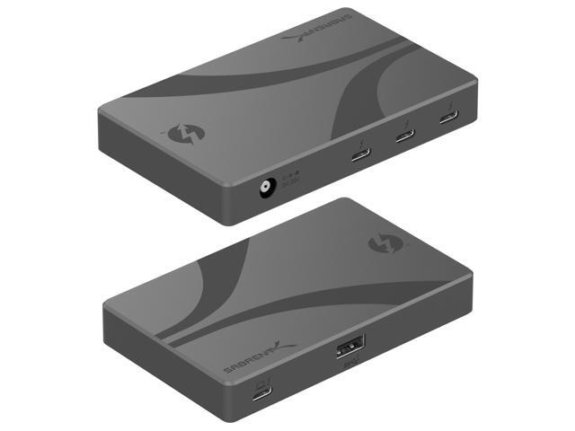 SABRENT Thunderbolt 4 Hub with 60W Charging for Laptops, USB-C Dock, Supports 2X 4K 60Hz Monitors or 1x 4K 144Hz, 5K/6K/8K@60Hz (DSC) Monitor,15.7'...