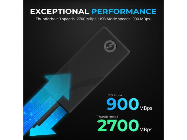 SABRENT 1TB Rocket Nano XTRM External SSD, USB 3.2 / Thunderbolt 3, Speeds Up to 2700MBp (SB-XTMN-1TB)