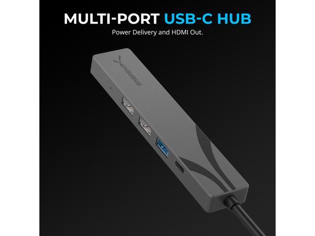 SABRENT Multi-Port USB-C Hub with Power Delivery and HDMI Out, 3 USB A Ports [HB-SHPU]