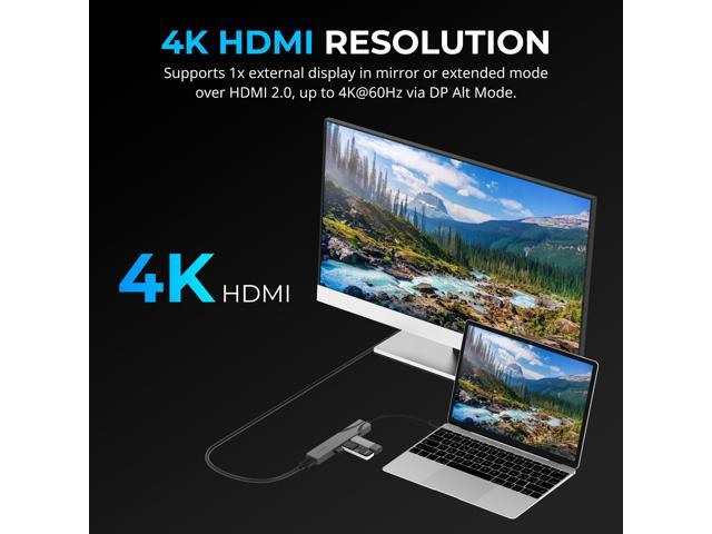 SABRENT Multi-Port USB-C Hub with Power Delivery and HDMI Out, 3 USB A Ports [HB-SHPU]