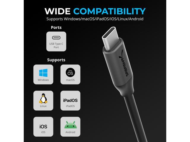 SABRENT USB Type-C Audio Adapter with 24-Bit/96KHz Hi-Res Sound, Dual 3.5mm Jacks for Mic & Stereo, Aluminum Body, Plug-and-Play Compatible with...