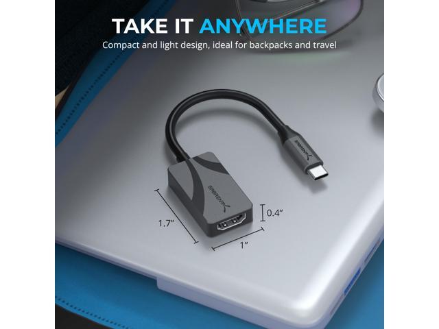 SABRENT 8K USB Type-C to HDMI Adapter - 8K@30Hz & 4K@120Hz, HDR10/Dolby Vision, VRR & FreeSync, Compatible with Laptops, Tablets, Smartphones,...