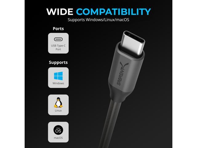 SABRENT USB-C to DB9 Serial RS-232 Adapter Cable 3FT, Prolific PL2303GS Chipset, USB 2.0, 1bps-12Mbps Baud Rate, for POS Terminals, Modems, GPS,...