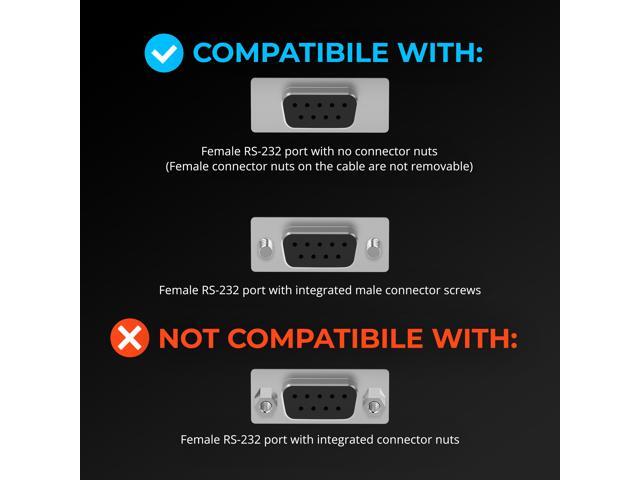 SABRENT USB-C to DB9 Serial RS-232 Adapter Cable 3FT, Prolific PL2303GS Chipset, USB 2.0, 1bps-12Mbps Baud Rate, for POS Terminals, Modems, GPS,...