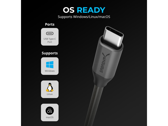 SABRENT USB-C to DB9 Serial RS-232 Adapter Cable 6FT, Prolific PL2303GS Chipset, USB 2.0, 1bps-12Mbps Baud Rate, for POS Terminals, Modems, GPS,...