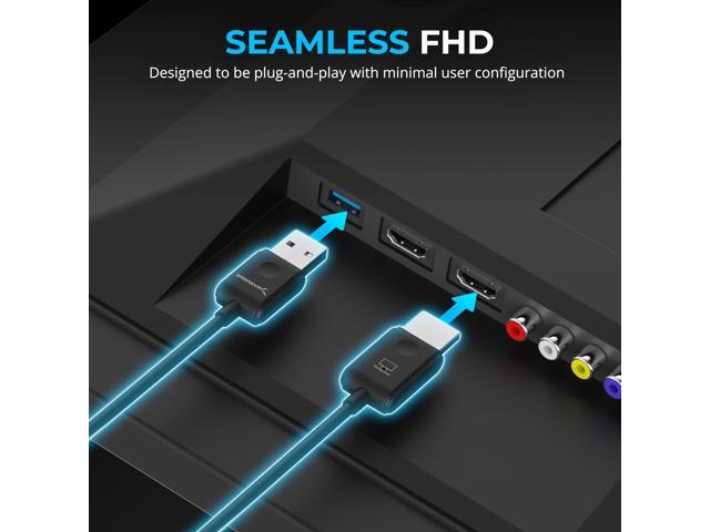 SABRENT -Wireless HDMI Transmitter and Receiver -100ft/30m, Seamless FHD Quality (1080p@60Hz) Plug-and-Play - Stream Video & Audio From PC, Laptop...