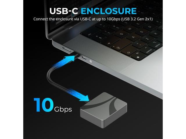 SABRENT USB-C Enclosure for M.2 2230 PCIe NVMe SSDs, 10Gbps Transfer Speed, UASP and Trim Support, Compatible with Windows, macOS, Linux (EC-NE30)