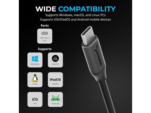 SABRENT USB Type-C to 3.5mm Audio Adapter with 100W PD, USB C External Sound Card for Headset Microphone Speakers Stereo Output 24-bit 96KHz...