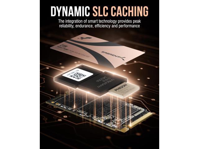 SABRENT Rocket 2242 2TB NVMe SSD, PCIe 4.0 x4 M.2 2242 Internal Solid State Drive, TLC NAND, Up to 7300MB/s Read & 6400MB/s Write, Compact SSD for...