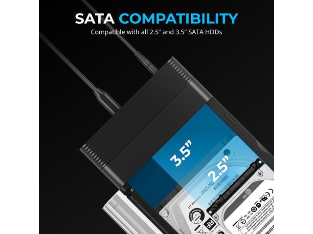 SABRENT USB Type C Lay Flat Docking Station for M.2 PCIe NVMe + SATA 2.5''/3.5' SSD & HDD with Offline Clone Function [DS-UFNC]