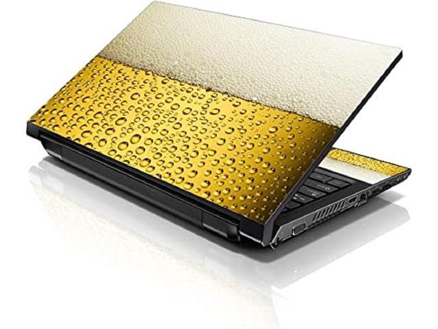 LSS 17 17.3 Inches Laptop Notebook Skin Sticker with 2 Wrist Pads - Reusable Cover Protector Vinyl Sticker Cover Decal Fits 17' - 19' - Beer Pattern