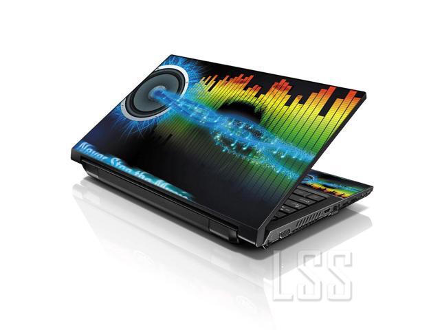 LSS 17 17.3 Inches Laptop Notebook Skin Sticker with 2 Wrist Pads - Reusable Cover Protector Vinyl Sticker Cover Decal Fits 17' - 19' - Musical...