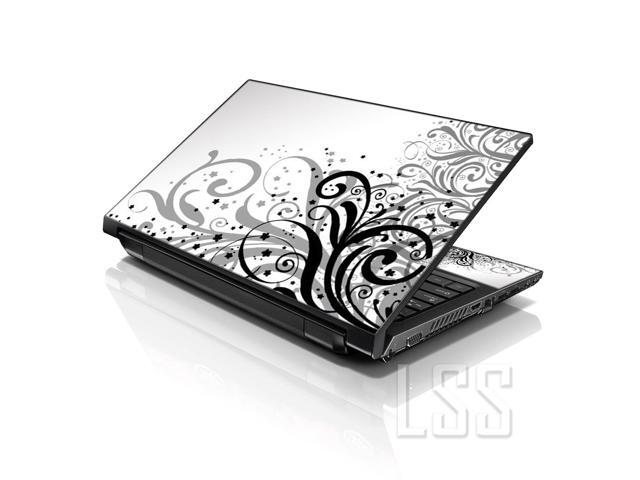 LSS 15 15.6 Inches Laptop Notebook Skin Sticker with 2 Wrist Pads - Reusable Cover Protector Vinyl Sticker Cover Decal Fits 13' - 16' - White and...