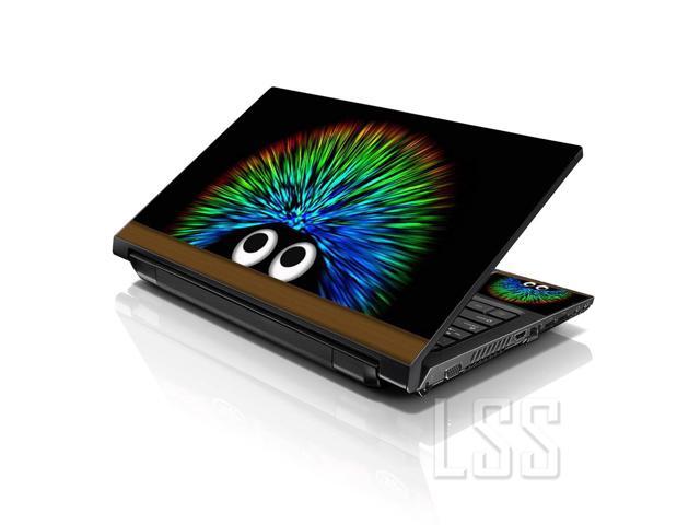 LSS 17 17.3 Inches Laptop Notebook Skin Sticker with 2 Wrist Pads - Reusable Cover Protector Vinyl Sticker Cover Decal Fits 17' - 19' - Hedgehog...