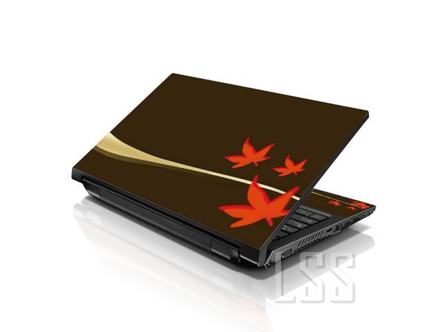 LSS 15 15.6 Inches Laptop Notebook Skin Sticker with 2 Wrist Pads - Reusable Cover Protector Vinyl Sticker Cover Decal Fits 13' - 16' - Autumm...
