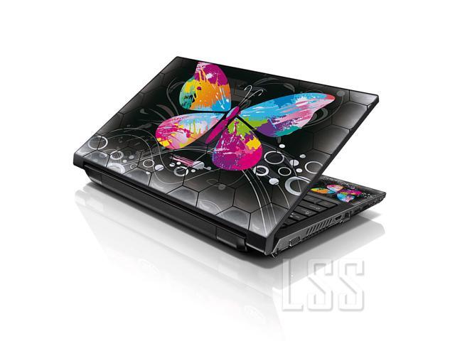 LSS 17 17.3 Inches Laptop Notebook Skin Sticker with 2 Wrist Pads - Reusable Cover Protector Vinyl Sticker Cover Decal Fits 17' - 19' - Multi...