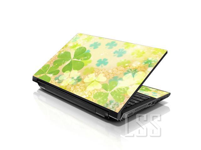 LSS 15 15.6 Inches Laptop Notebook Skin Sticker with 2 Wrist Pads - Reusable Cover Protector Vinyl Sticker Cover Decal Fits 13' - 16' - Irish Pattern