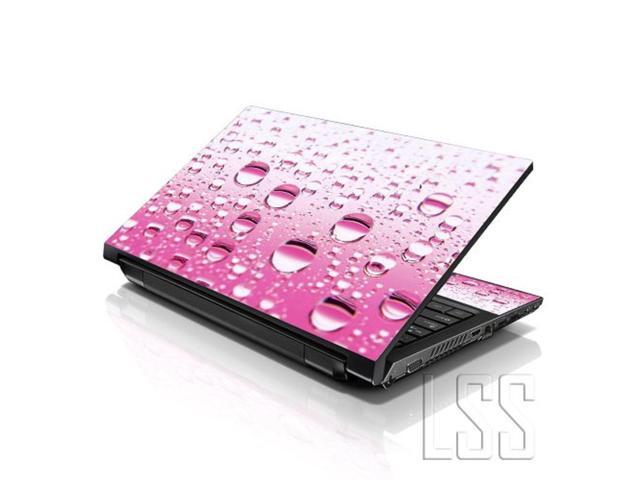 LSS 17 17.3 Inches Laptop Notebook Skin Sticker with 2 Wrist Pads - Reusable Cover Protector Vinyl Sticker Cover Decal Fits 17' - 19' - Pink Water...