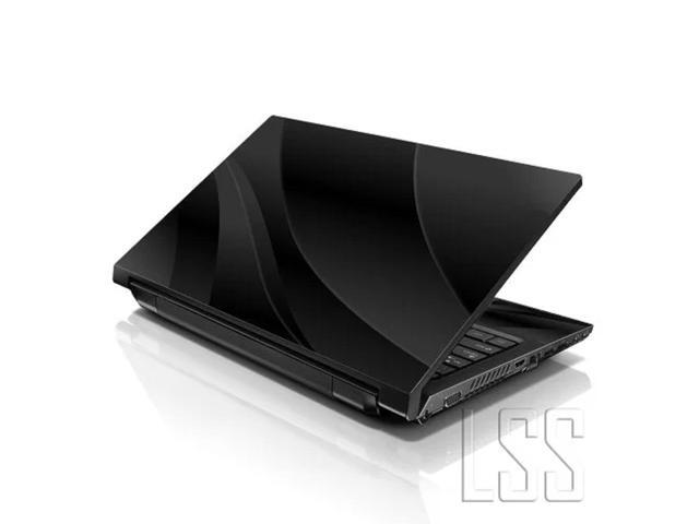 LSS 15 15.6 Inches Laptop Notebook Skin Sticker with 2 Wrist Pads - Reusable Cover Protector Vinyl Sticker Cover Decal Fits 13' - 16' - Black Waves...