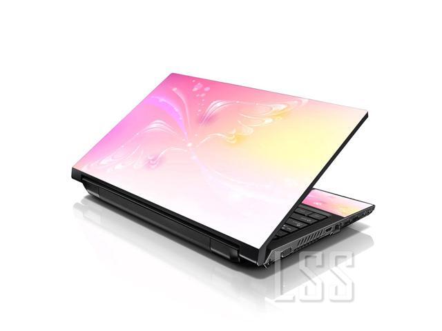 LSS 15 15.6 Inches Laptop Notebook Skin Sticker with 2 Wrist Pads - Reusable Cover Protector Vinyl Sticker Cover Decal Fits 13' - 16' - Butterfly...