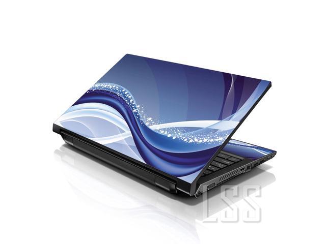 LSS 15 15.6 Inches Laptop Notebook Skin Sticker with 2 Wrist Pads - Reusable Cover Protector Vinyl Sticker Cover Decal Fits 13' - 16' - Wave...