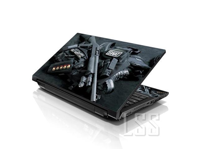 LSS 17 17.3 Inches Laptop Notebook Skin Sticker with 2 Wrist Pads - Reusable Cover Protector Vinyl Sticker Cover Decal Fits 17' - 19' - Swat...