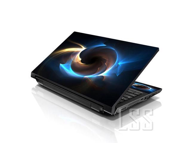 LSS 17 17.3 Inches Laptop Notebook Skin Sticker with 2 Wrist Pads - Reusable Cover Protector Vinyl Sticker Cover Decal Fits 17' - 19' - Ying Yang...