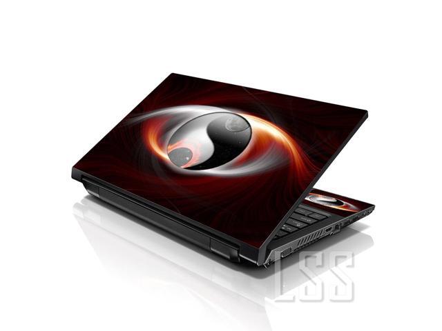 LSS 15 15.6 Inches Laptop Notebook Skin Sticker with 2 Wrist Pads - Reusable Cover Protector Vinyl Sticker Cover Decal Fits 13' - 16' - Ying Yang...