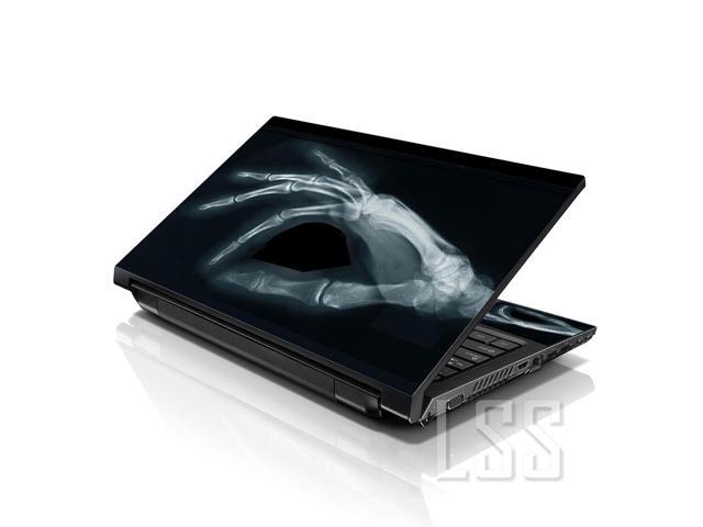 LSS 17 17.3 Inches Laptop Notebook Skin Sticker with 2 Wrist Pads - Reusable Cover Protector Vinyl Sticker Cover Decal Fits 17' - 19' - Skeloton...