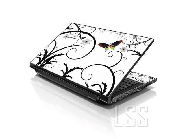 LSS 15 15.6 Inches Laptop Notebook Skin Sticker with 2 Wrist Pads - Reusable Cover Protector Vinyl Sticker Cover Decal Fits 13' - 16' - White...