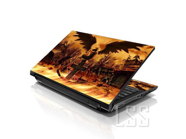 LSS 15 15.6 Inches Laptop Notebook Skin Sticker with 2 Wrist Pads - Reusable Cover Protector Vinyl Sticker Cover Decal Fits 13' - 16' - Cross Grave...
