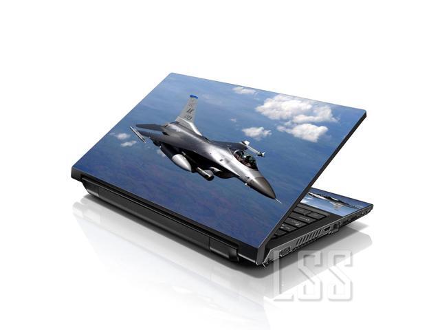 LSS 17 17.3 Inches Laptop Notebook Skin Sticker with 2 Wrist Pads - Reusable Cover Protector Vinyl Sticker Cover Decal Fits 17' - 19' - Plane Pattern