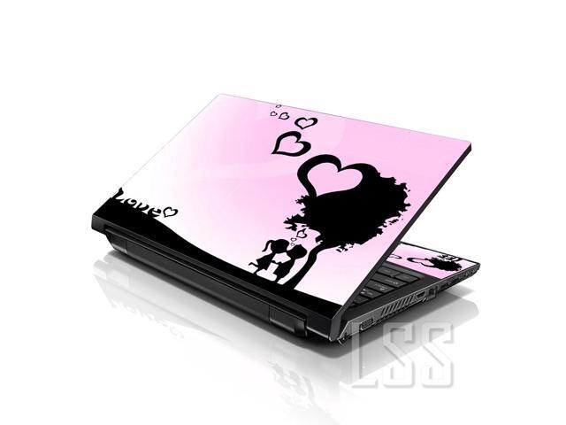 LSS 15 15.6 Inches Laptop Notebook Skin Sticker with 2 Wrist Pads - Reusable Cover Protector Vinyl Sticker Cover Decal Fits 13' - 16' - Love Night...