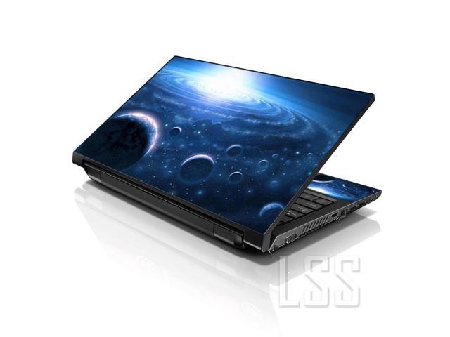 LSS 17 17.3 Inches Laptop Notebook Skin Sticker with 2 Wrist Pads - Reusable Cover Protector Vinyl Sticker Cover Decal Fits 17' - 19' - Planets...