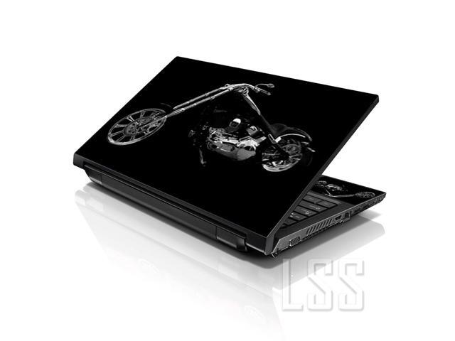 LSS 17 17.3 Inches Laptop Notebook Skin Sticker with 2 Wrist Pads - Reusable Cover Protector Vinyl Sticker Cover Decal Fits 17' - 19' - Black...