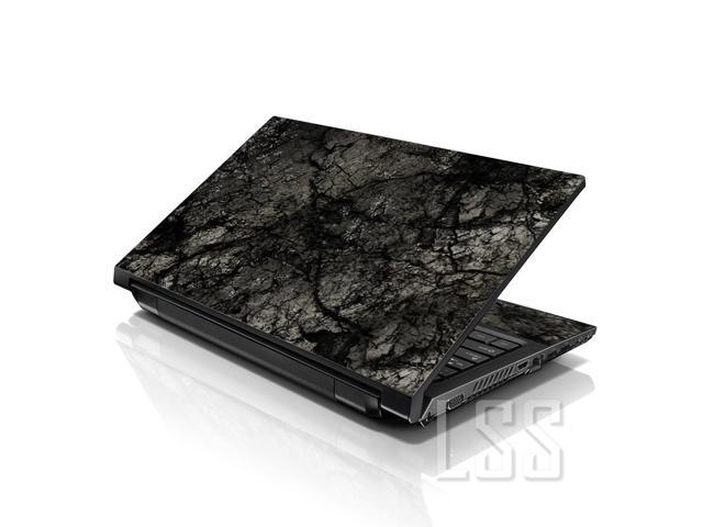 LSS 17 17.3 Inches Laptop Notebook Skin Sticker with 2 Wrist Pads - Reusable Cover Protector Vinyl Sticker Cover Decal Fits 17' - 19' - Black...