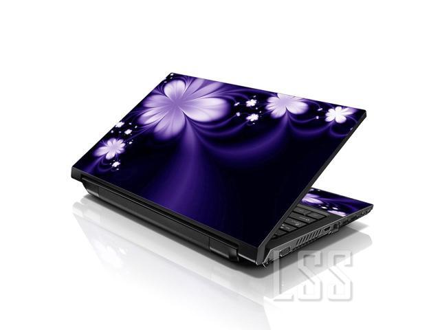 LSS 17 17.3 Inches Laptop Notebook Skin Sticker with 2 Wrist Pads - Reusable Cover Protector Vinyl Sticker Cover Decal Fits 17' - 19' - Purple...