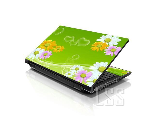 LSS 15 15.6 Inches Laptop Notebook Skin Sticker with 2 Wrist Pads - Reusable Cover Protector Vinyl Sticker Cover Decal Fits 13' - 16' - Sunflowers...