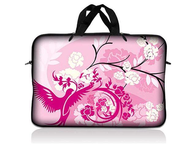 LSS 17 inch Laptop Sleeve Bag Carrying Case Pouch with Handle for 17.4' 17.3' 17' 16' Apple Macbook, GW, Acer, Asus, Dell, Hp, Sony, Toshiba, Pink...