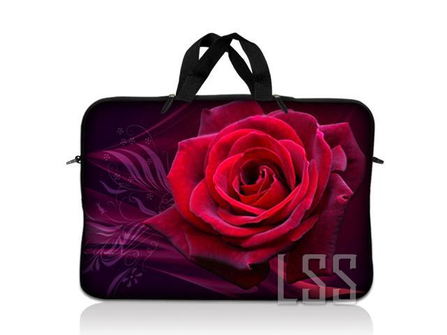 LSS 12.3 inch Laptop Sleeve Bag Carrying Case Pouch with Handle for 11' 11.6' 12' Apple Macbook, GW, Acer, Asus, Dell, Hp, Sony, Toshiba, Pink Rose...