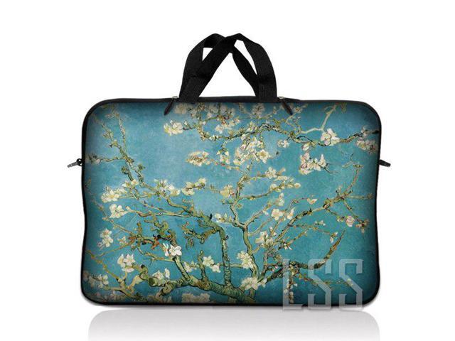 LSS 14.1 inch Laptop Sleeve Bag Carrying Case Pouch with Handle for 14' 14.1' Apple Macbook, GW, Acer, Asus, Dell, Hp, Sony, Toshiba, Almond Trees