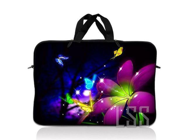 LSS 14.1 inch Laptop Sleeve Bag Carrying Case Pouch with Handle for 14' 14.1' Apple Macbook, GW, Acer, Asus, Dell, Hp, Sony, Toshiba, Purple Blue...
