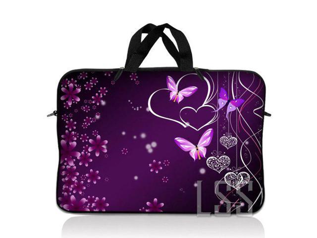 LSS 14.1 inch Laptop Sleeve Bag Carrying Case Pouch with Handle for 14' 14.1' Apple Macbook, GW, Acer, Asus, Dell, Hp, Sony, Toshiba, Purple Heart...