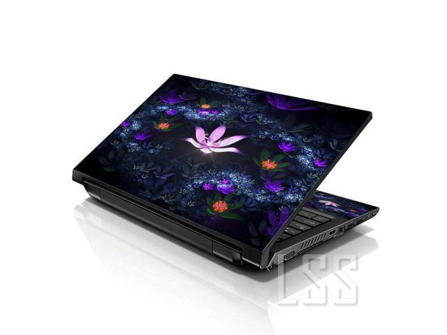 LSS 17 17.3 Inches Laptop Notebook Skin Sticker with 2 Wrist Pads - Reusable Cover Protector Vinyl Sticker Cover Decal Fits 17' - 19' - Lotus Pond...