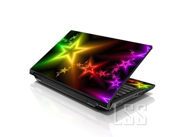 LSS 15 15.6 Inches Laptop Notebook Skin Sticker with 2 Wrist Pads - Reusable Cover Protector Vinyl Sticker Cover Decal Fits 13' - 16' - Night Stars...