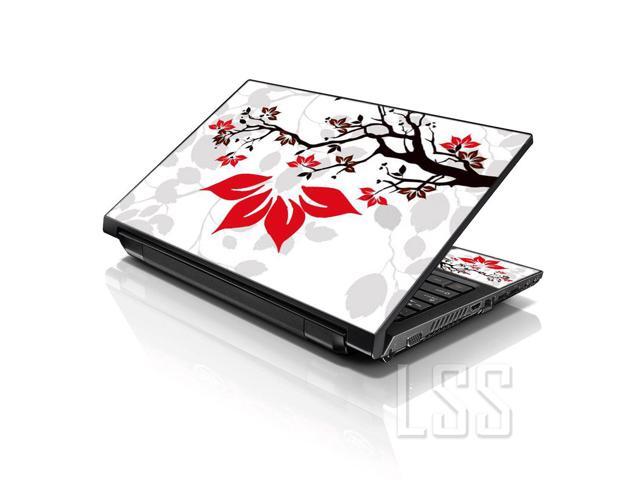LSS 17 17.3 Inches Laptop Notebook Skin Sticker with 2 Wrist Pads - Reusable Cover Protector Vinyl Sticker Cover Decal Fits 17' - 19' - White Grey...