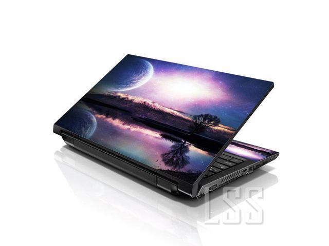 LSS 17 17.3 Inches Laptop Notebook Skin Sticker with 2 Wrist Pads - Reusable Cover Protector Vinyl Sticker Cover Decal Fits 17' - 19' - Blue Moon...