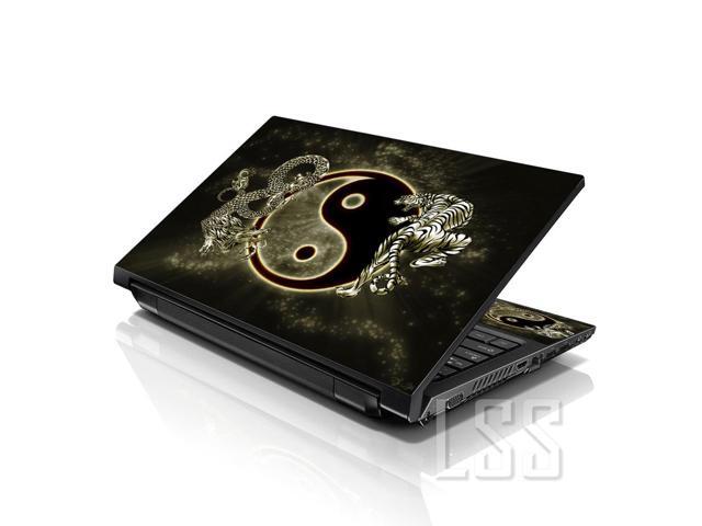 LSS 15 15.6 Inches Laptop Notebook Skin Sticker with 2 Wrist Pads - Reusable Cover Protector Vinyl Sticker Cover Decal Fits 13' - 16' - Ying Yang...