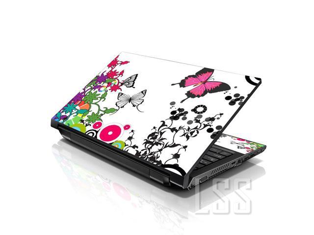 LSS 17 17.3 Inches Laptop Notebook Skin Sticker with 2 Wrist Pads - Reusable Cover Protector Vinyl Sticker Cover Decal Fits 17' - 19' - Forest...